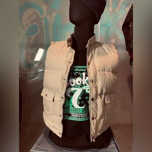 Outdoor Vest - Vintage - Size Small - Coffee Cream